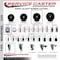 Service Caster 4'' Soft Rubber Wheel Swivel Top Plate Caster Set with 2 Posi Brakes 2 Rigid, 4PK SCC-20S414-SRS-PLB-2-R-2 - alternate 3